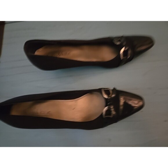 Women’s Pair Of Kelly & Katie Black Pumps Size 8 1.5" Heel Blue, High Heels Shoe - Picture 6 of 9